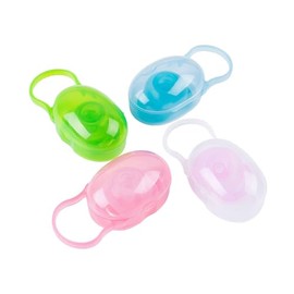 LIFKOME 4 piezas Caja Portátil para Almacenamiento de Chupetes para Bebés de Colores Rosa Verde Azul y Transparente Material PP Seguro y Duradero para Viajes y Uso