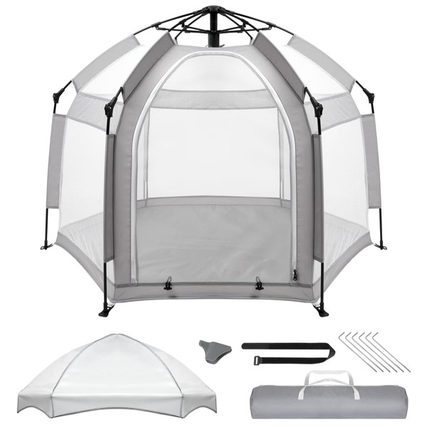 Palopalo Pop Up Baby Playpen with UPF50+ Canopy, Indoor &