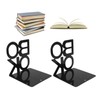 1 Pair Modern Bookend Non Slip Heavy Duty Decorative Book