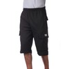 Pro Club Men's Fleece Cargo Short, Black, X-Large