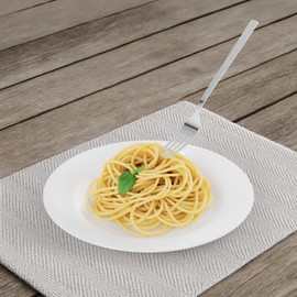 Forchette da Tavola Set da 3-21 cm in Acciaio Inox 18/10 con Finitura Specchio, Manico Sottile Ergonomico, Antiruggine, Lavabili in Lavastoviglie
