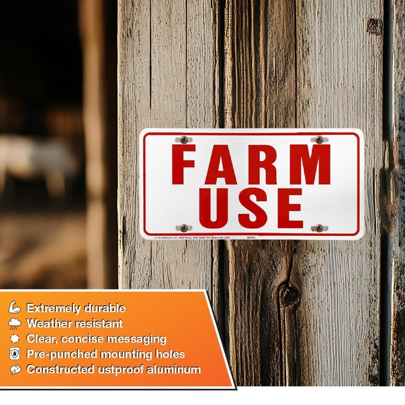 Hy-Ko Products 361951 Farm Use Id Tag White/Red, 6(h) x