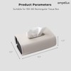 Ompellus Premium PU Leather Car Tissue Holder, Classic Style, Rectangular,