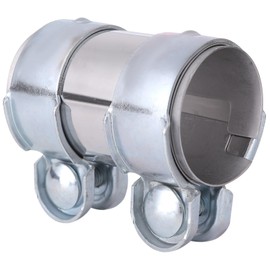 Rubonarie Muffler Joint Muffler Band, Muffler Clamp, Motorcycle, Muffler Band, Universal Exhaust Pipe Clamp (for Silver, 2.0 inches (50 mm)
