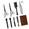 Hair Cutting Scissors Kit Clip Clipper Holder Comb Stainless Steel