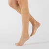 CALZITALY 2 Pairs Knee Fishnet Stockings Large Hole Pattern Black