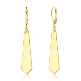 Gold Dangle Earrings for Women Trendy Lightweight Geometric Dangling Hypoallergenic Leverback Earings Dangling Gold Drop Jewelry Gifts