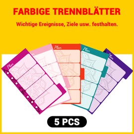German Budget Planner with Coloured Dividers
