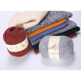 TEHETE Wool for Knitting and 35% Merino Wool Hand Knitting Yarn, 3 Balls x 50 g, Soft and Light