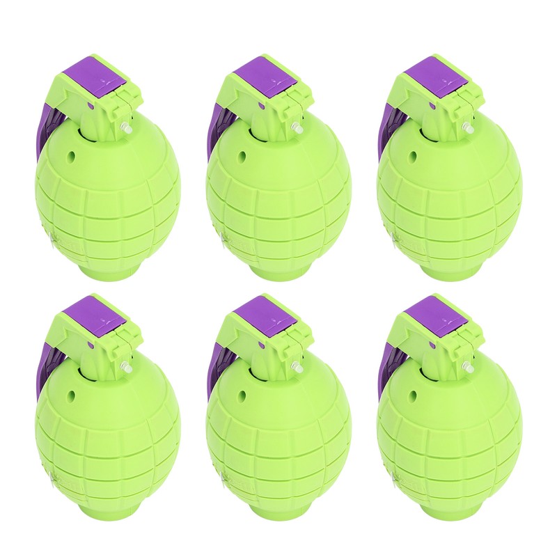 6pcs Kids Toy Hand Grenades Pretend Role Play Plastic Grenades