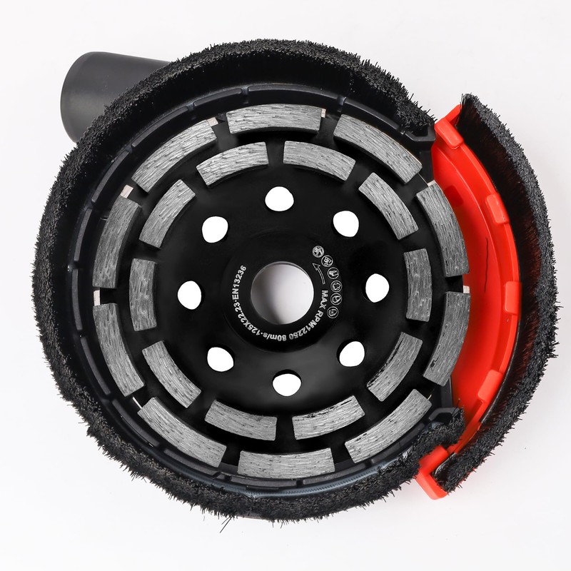 HERZO Surface Grinding Dust Shroud for Angle Grinder, Universal 4.5"/5"