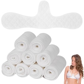 Vicloon Bra Inserts, Sweating, Reusable Cotton Bra Inserts Under the Breasts, Breast Sweat Absorber Pads, Underbust Sweat Protection Insert, Extra Soft, Breathable for Sports and Breastfeeding, Pack