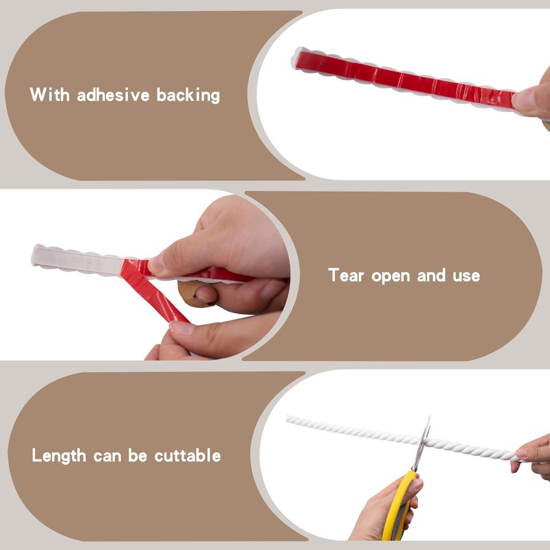 Paintable Peel and Stick 3D Wall Molding Trim, 16.4 ft