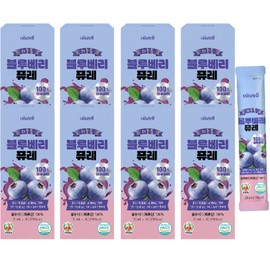 Charm goods 100% whole blueberry additive-free blueberry puree jam stick smoothie yogurt 14 sachets, 8 packs / 100% 블루베리 첨가물없는 통째로 블루베리 퓨레 잼 스틱 스무디 요거트 14포, 8개