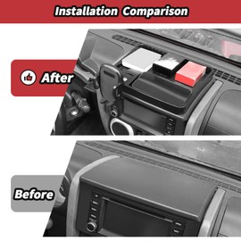 JeCar for JK Phone Holder Mount Center Console Dash Tray Storage Organizer for 2007-2010 Jeep Wrangler JK JKU