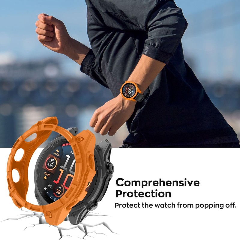 ISABAKE Protector Case for Fenix 8 AMOLED 47mm, Soft TPU