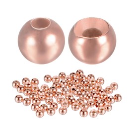 TIXIPEM 2.5mm Dia Tungsten Beads for Fly Tying [50PCS] - Slotted Head Ball for Tackle Craft & Fishing - [#16-18 - Copper Tone] Sink Deeper Faster Tapered Hole Fly Fishing Materials