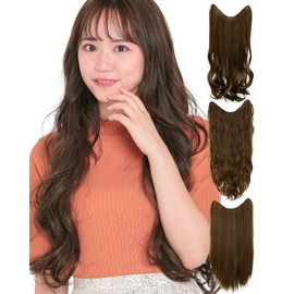 AQUADOLL wgt803-B-SBR Wig, Selene V-line, Long Extension, 3 Type, Arrangement, Point Wig, B. Wave, SBR. See-through Brown