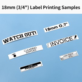 COLORWING Compatible with Brother P-touch 18 mm tapes TZe-241 D400 label tape TZ tape TZe241 white for Brother PT-D400 D410 D450 PT-1830 2430, tze 18 mm black on white 0.7 inch white, pack of 3