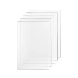 OMTech 10 Pack Clear Acrylic Sheets, 12x8 Inch Plexiglass Sheets for Laser Engraving & Cutting, 0.1 Inch 3 mm Thick Transparent Plexi Glass Plastic Boards for DIY Projects Crafting Display Case Sign