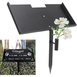 Topyond Grave Marker for Cemetery, 12x6 In Grave Marker for Humans, Pet Headstone for Dogs, Iron Stand Headstone, Anti Fade Easy Assembly, Memorial Plaque for Outdoors