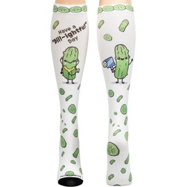 Nurse Mates Women's 360 Socks | 12-14 mmHg Compression | Over The Calf | Comfort Support | 1 Pair | Dill-Lightful