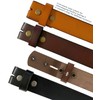BS121 Men's Vintage Style Leather 1-1/2 Wide Belt Strap (Black,