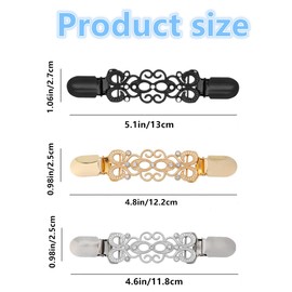 3 Pieces Cinch Clip Vintage Cardigan Collar Clips Waist Cincher Clothing Cinch Shawl Shirt Vintage Dress Back Cinch Clips