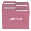 File Folder, Letter Size, 1/2 Cut Tab, 25 Pack (Pink)