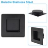 Jiozermi 2 Pack 2-3/4 Inch Black Square Recessed Pulls, Finger