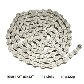 CYSKY 6/7/8 Speed Bicycle Chain 1/2 x 3/32 Inch Bicycle Shift Chain Steel 116 Links Steel High Strength for 6/7/8 Speed Road Bike Mountain Bike MTB