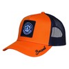 Bexxwell Trucker Cap Orange/Black with Logo Patch (Perfect Fit, Cap,
