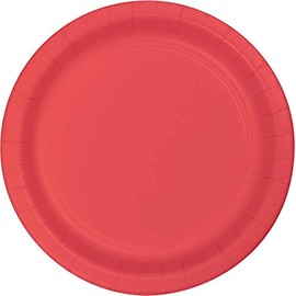 Creative Converting Dinner Plates, 8.75", Coral
