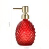 WAIT FLY Rhombus Surface Glass Soap Dispenser with Plastic Pump,