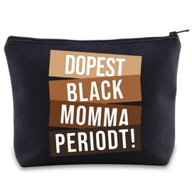 JNIAP Dope Black Mom Makeup Bag Black Mom Gifts Melanin Toiletry Bag Black Mom Zipper Pouch, Dopest mb, Fit