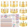 24 Pcs Paper Crowns Party Crown Golden Card Crowns With