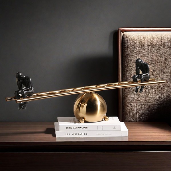 FUNSXBUG 18.5 Inch The Thinker Statue Creative Thinking Man Statues