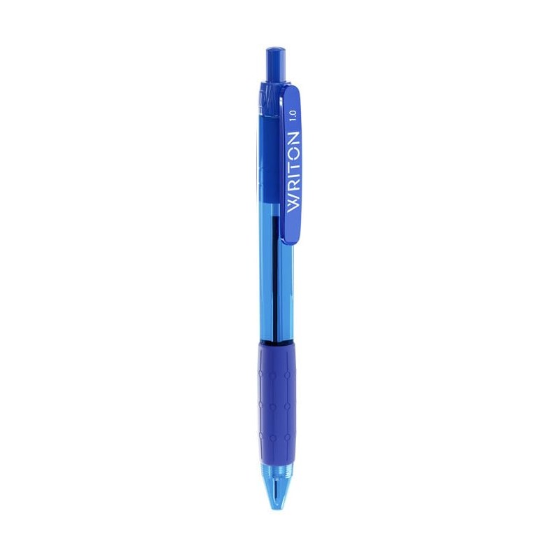Writon Retractable Ballpoint Pens, Comfort Grip, 1.0mm Medium Point, Blue