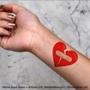4 x 'Healing Broken Heart' Temporary Tattoos - Water Resistant,