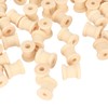 200Pcs Wooden Spools 0.55in 0.51in Unfinished Polished Wood Smoothing Wooden