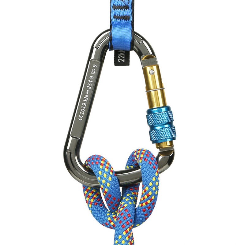 XINDA Climbing Carabiner Safety Buckle Quick Hanging D‑Type Screw Main