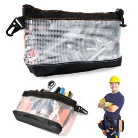 Feirdhoo Pack of 2 Small Tool Zipper Pouch, Tool Bag Small for Electricians, Transparent Tool Bag Empty, 30 cm Portable Tool Bag - Waterproof and Antistatic