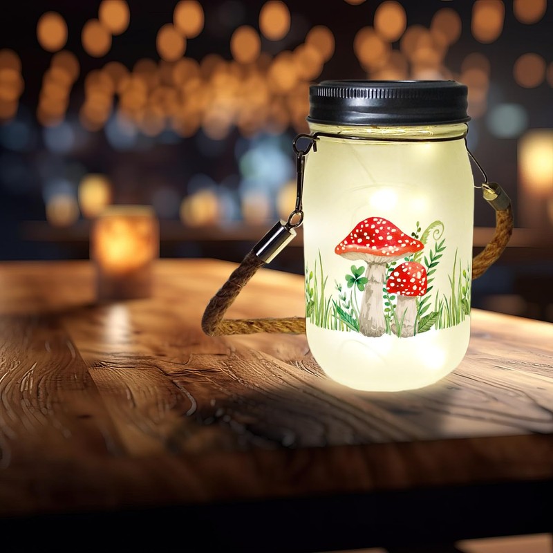 speecheese Toadstool Solar Light in Watercolour Style, a Beautiful Decorative