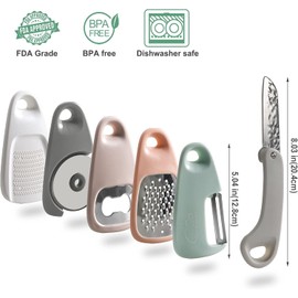 Kitchen Gadgets Set 6 Pieces, Space Saving Cooking Gadgets for Small Kitchen, Stackable Kitchen Accessories for RV Camping Glamping Travel Trailer Motorhome, RV Gadgets Gifts for RV Owners