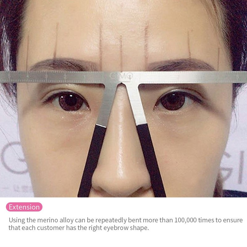 Eyebrow Ruler Three Point Positioning Permanent Ruler Adhesive Eyebrow Microblading