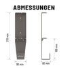 ABSINA Aluminium Type 2 Wall Mount Schuko Charging Cable &