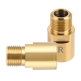 Sarini 2pcs Chrome-Molybdenum Silver Steel Bike Pedal Extenders, 20mm/0.79 Inch Extension for 9/16 Inch Threaded Pedals, BMX, MTB, SPD, and Cruiser Bicycles