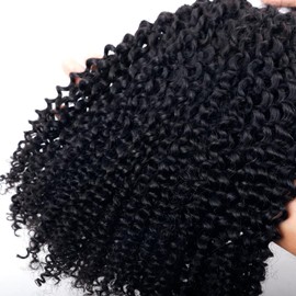 Liqusee Cabello Trenzado Humano 100G Un Paquete/Paquete 16" Natural Negro Rizado Cabello Humano Para Trenzar Sin Trama 100% Sin Procesar Pelo Humano Remy Brasileño Para Trenzas Boho Mojado Y Ondulado