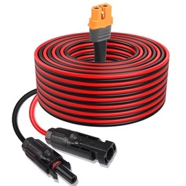 CERRXIAN 50ft/15m 12AWG Solar Panel Connector to XT60i Female Solar Panel Power Cable for Solar Panel,RV Portable Power Station,Portable Power Station,Lipo Battery