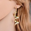 Anmpab Boho Spiral Earrings for Women Gold Silver Metal Wave
